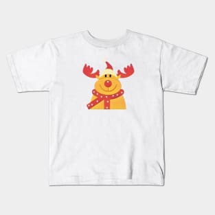 Cute Christmas Reindeer Apparel Kids T-Shirt